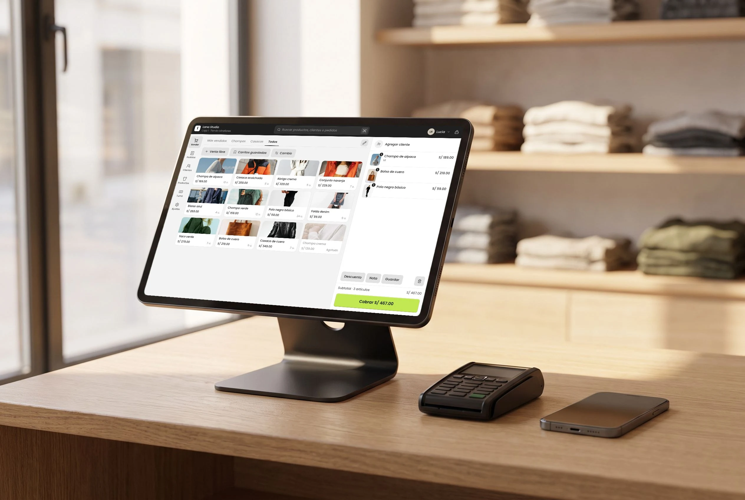 Punto de venta Ecomiq en una tienda