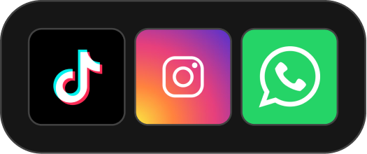 TikTok, Instagram y WhatsApp